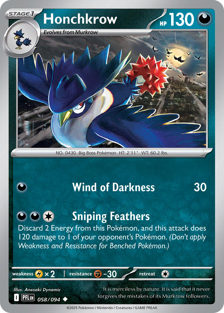 Honchkrow - 058/094 (PFL) Uncommon