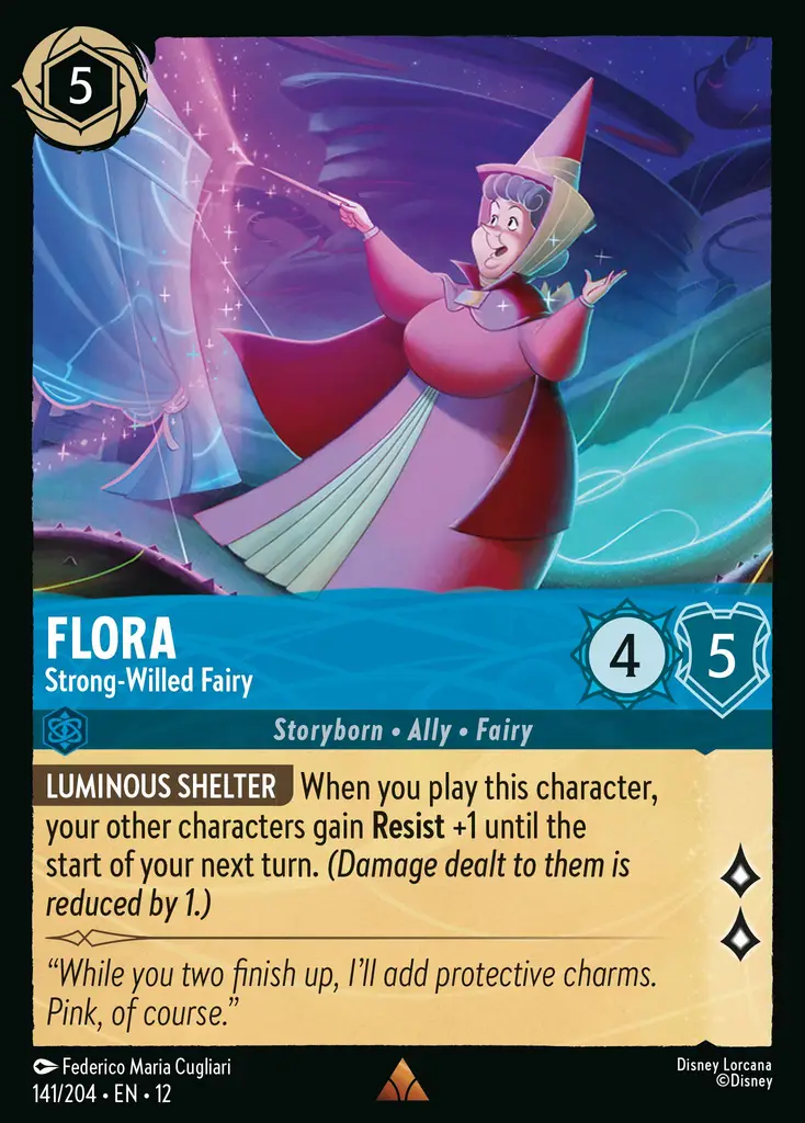 Flora - Strong-Willed Fairy (Wilds Unknown - 141/204) Rare