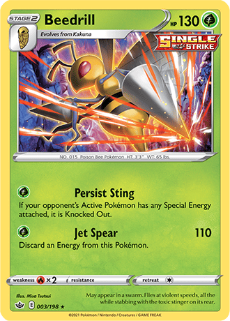 Beedrill - 003/198 (SWSH06) Holo Rare - Near Mint Holofoil