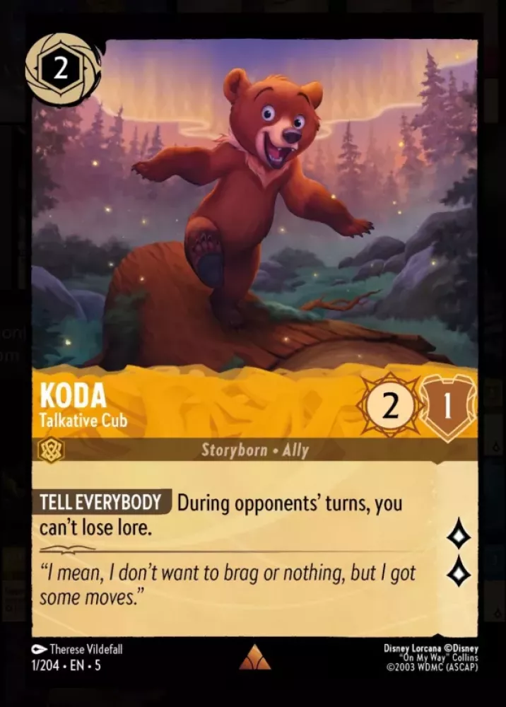 Koda - Talkative Cub (Shimmering Skies 001/204) Rare - Near Mint