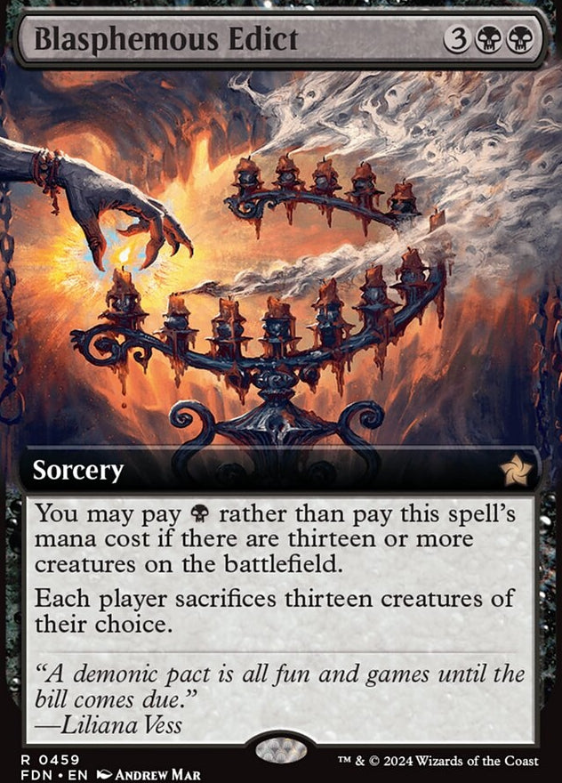 Blasphemous Edict [#0459 Extended Art] (FDN-R-FOIL)