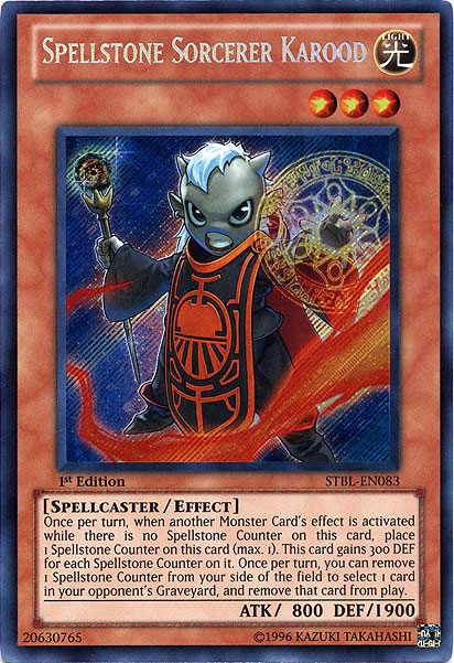 Spellstone Sorcerer Karood (STBL-EN083) Secret Rare - Near Mint 1st Edition