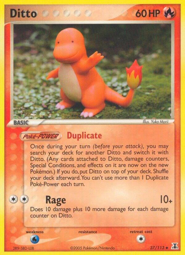 Ditto (Delta) - 037/113 (Charmander) (DS) Uncommon - Damaged Reverse Holofoil