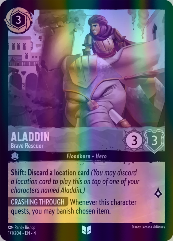 Aladdin - Brave Rescuer (Ursula's Return 171/204) Uncommon - Near Mint Cold Foil