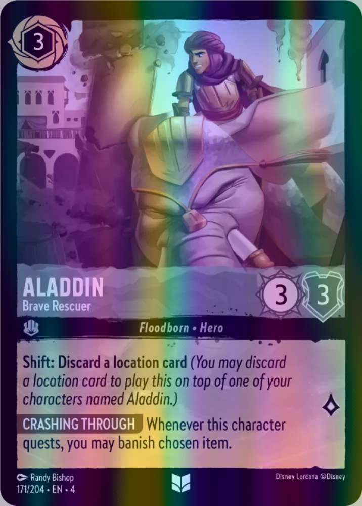 Aladdin - Brave Rescuer (Ursula's Return 171/204) Uncommon - Near Mint Cold Foil