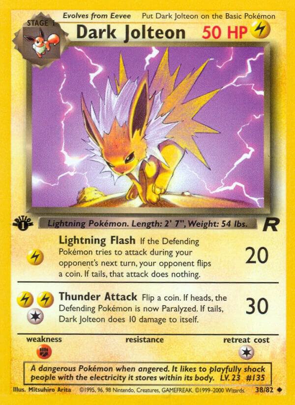 Dark Jolteon - 38/82 (TR) Uncommon - Heavy Play 1st Edition