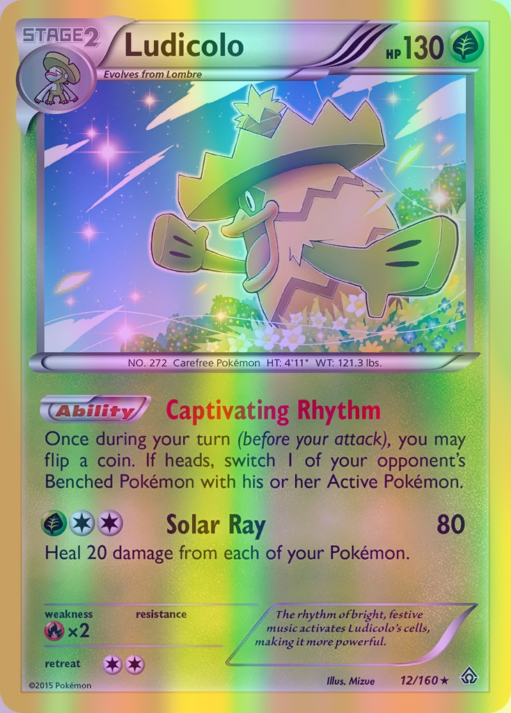 Ludicolo - 012/160 (PRC) Holo Rare - Near Mint Reverse Holofoil