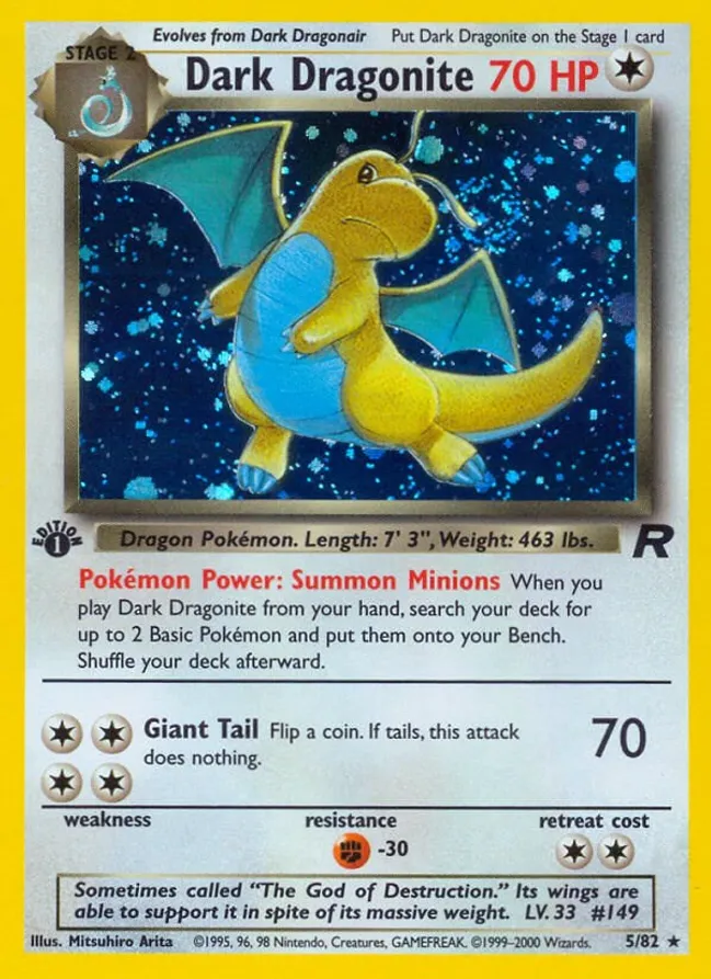 Dark Dragonite - 05/82 (TR) Holo Rare -Damaged Unlimited