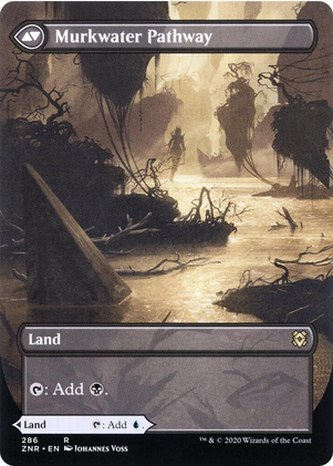 Clearwater Pathway // Murkwater Pathway [#286 Alternate-Art Borderless] (ZNR-R-FOIL)