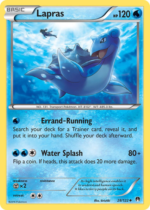 Lapras - 028/122 (BKP) Uncommon - Near Mint