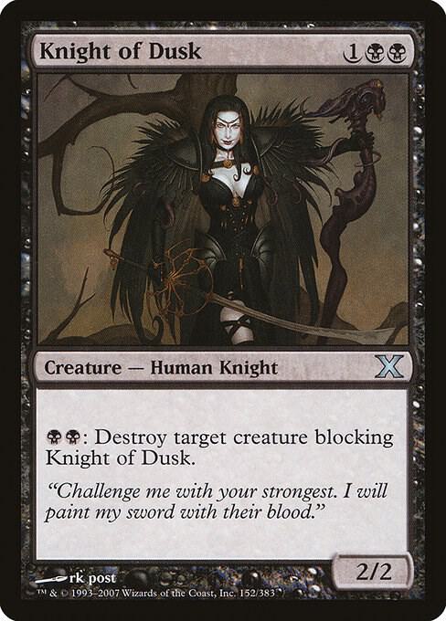 Knight of Dusk (10E-U-FOIL) Light Play