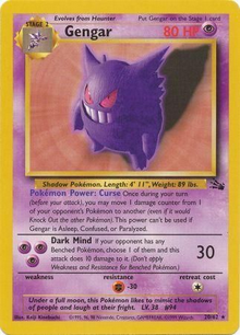 Gengar - 20/62 (FO) Rare - Damaged Unlimited