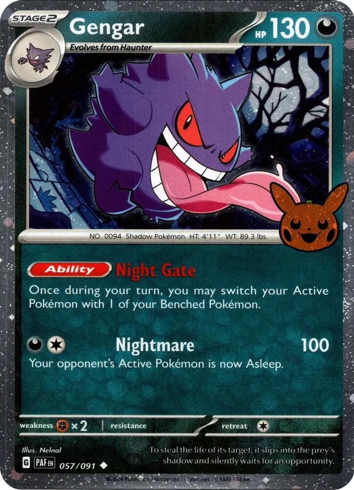 Gengar (Cosmos Holo) - 057/091 (TTBB) Holo Rare - Near Mint Holofoil