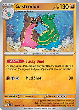 Gastrodon - 107/191 (SSP) Rare - Near Mint Holofoil