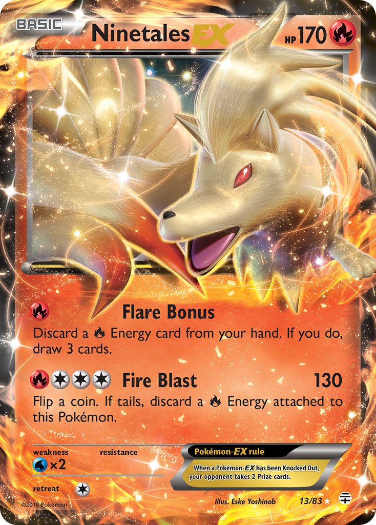 Ninetales EX - 013/083 (GEN) Ultra Rare - Near Mint Holofoil