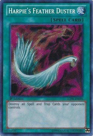 Harpie's Feather Duster (LCJW-EN099) Secret Rare 1st Edition - Heavy Play