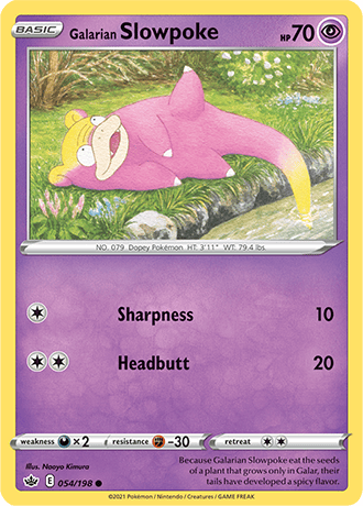 Galarian Slowpoke - 054/198 (SWSH06) Common - Near Mint