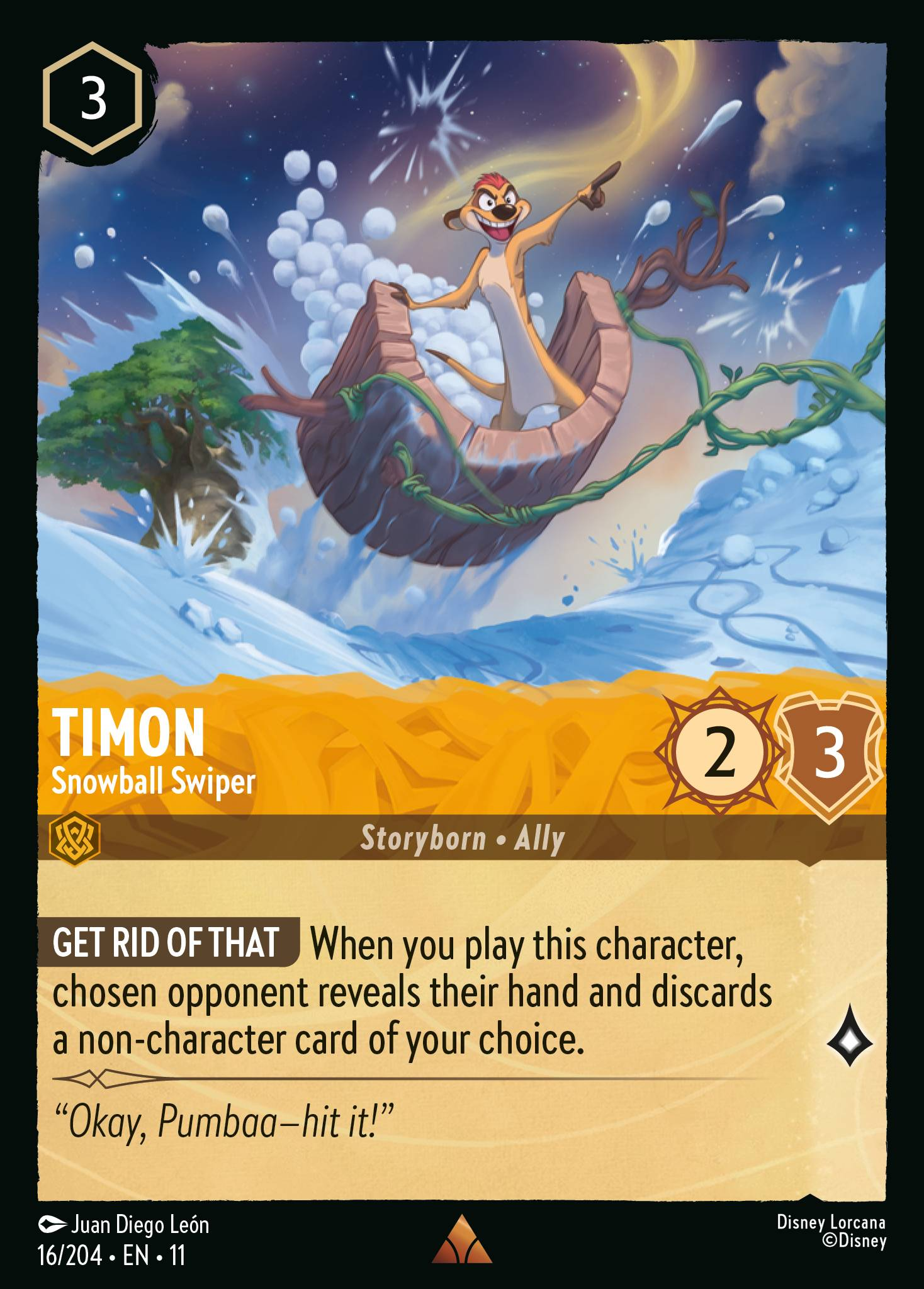 Timon - Snowball Swiper (016/204 - Winterspell)  Rare