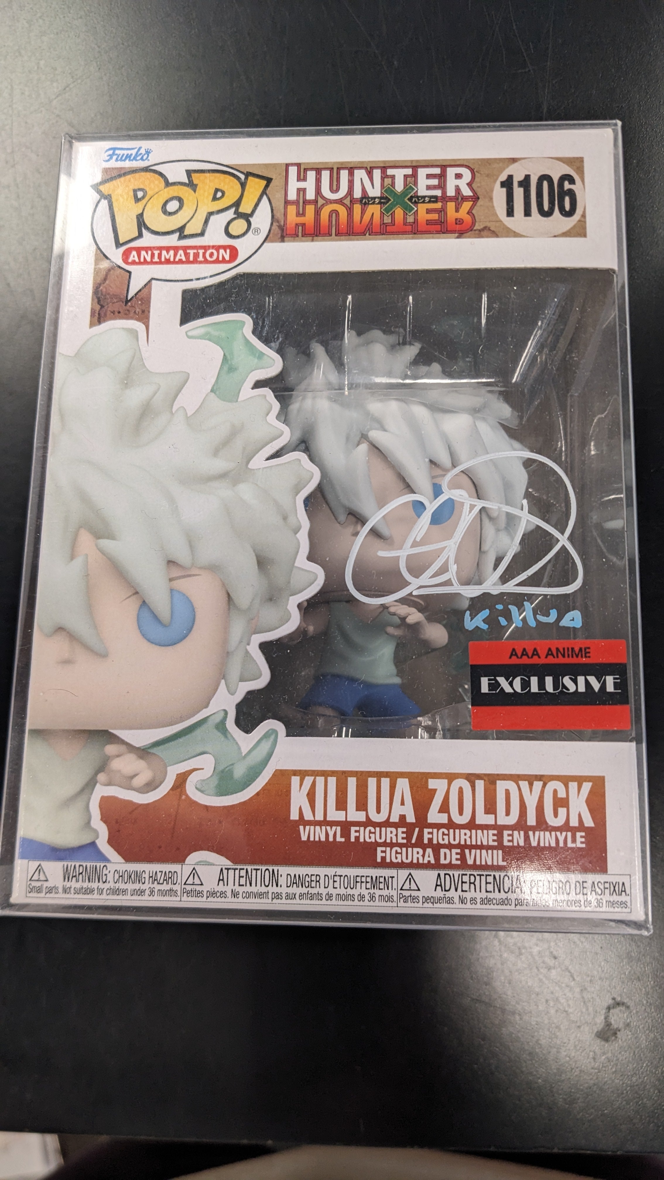 POP Figure: Hunter X Hunter #1106 - Killua Zoldyck (AAA) (Signed w/ JSA Certification)
