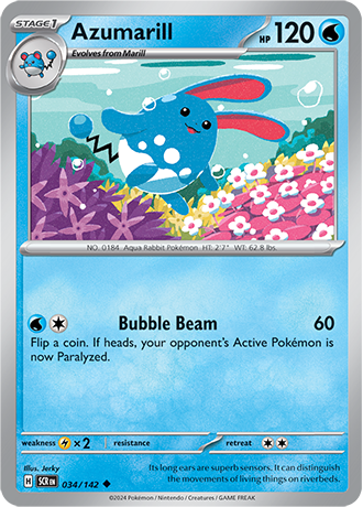 Azumarill - 034/142 (SCR) Uncommon - Near Mint