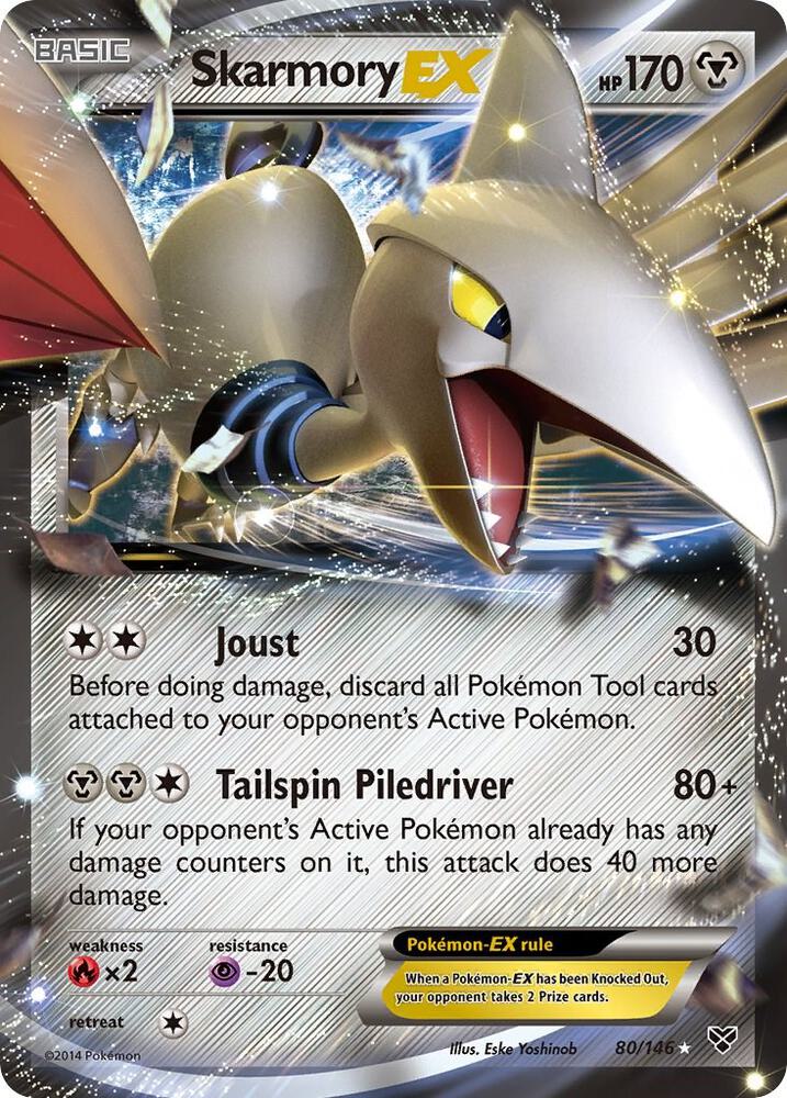Skarmory EX - 80/146 (XY) Ultra Rare - Light Play Holofoil