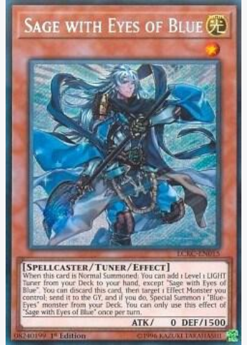 Sage With Eyes of Blue (LCKC-EN015) Secret Rare - Moderate Play 1st Edition