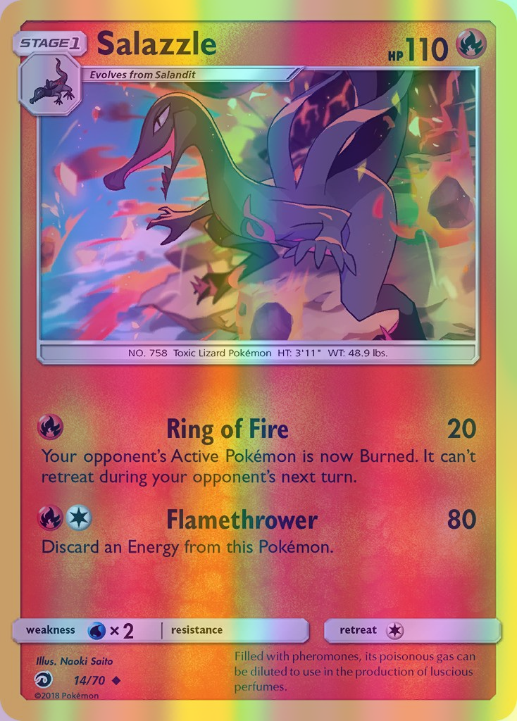 Salazzle - 14/70 (DRM) Uncommon - Near Mint Reverse Holofoil