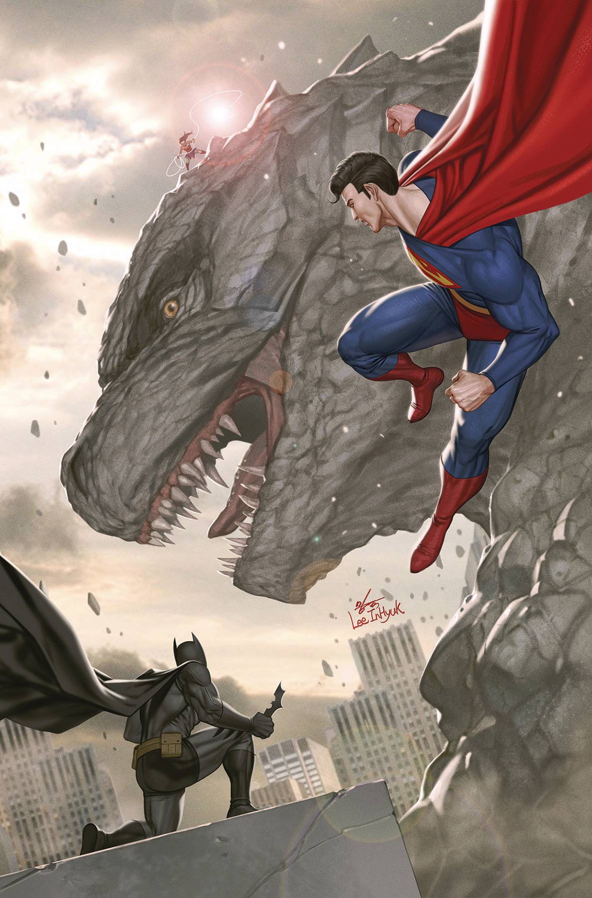 JUSTICE LEAGUE VS GODZILLA VS KONG #6 (OF 7) CVR B INHYUK LEE CARD STOCK VAR