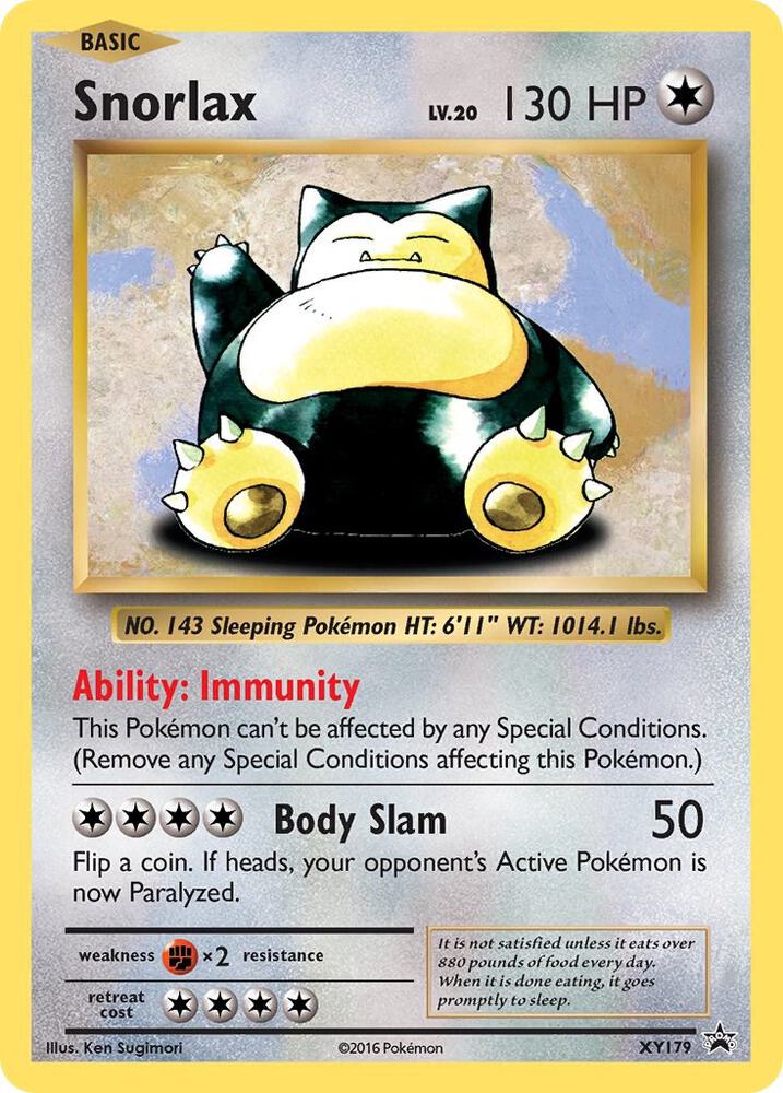 Snorlax - XY179 (XY:PR) Promo - Damaged Holofoil