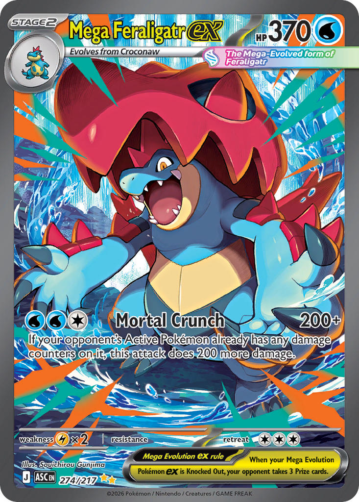 Mega Feraligatr ex - 274/217 (ASC) Special Illustration Rare