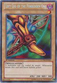 Left Leg of the Forbidden One (LCYW-EN303) 1st Edition - Moderate Play Secret Rare