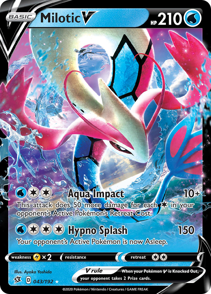 Milotic V - 043/192 (SWSH02) Ultra Rare - Near Mint Holofoil