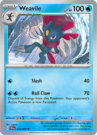 Weavile - 014/064 (SFA) Uncommon - Near Mint