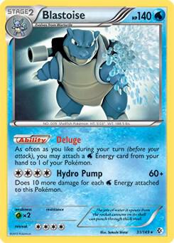 Blastoise - 31/149 (BCR) Rare - Light Play Non-Holo Deck Exclusive