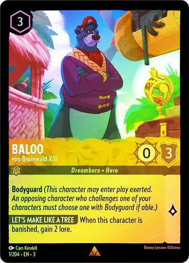 Baloo - von Bruinwald XIII (Into the Inklands 001/205) Rare - Near Mint Cold Foil