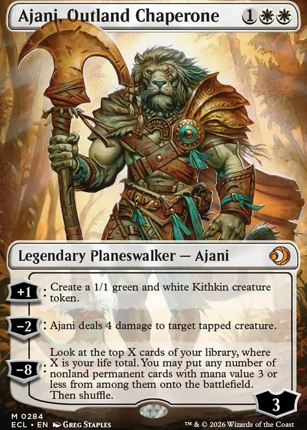 Ajani, Outland Chaperone [ #0284 Borderless ] (ECL-M)