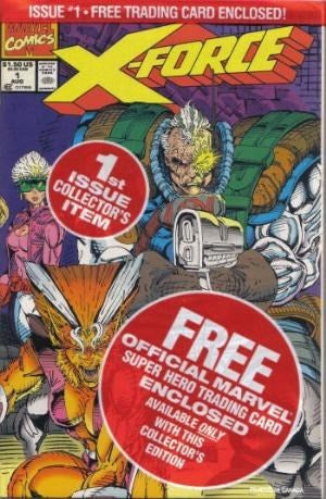 X-Force (1991 Series) #1 (9.0) Sunspot & Gideon Card Included - Sealed Polybag
