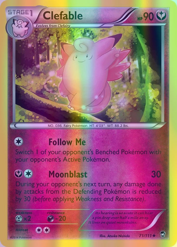 Clefable - 071/111 (FFI) Uncommon - Near Mint Reverse Holofoil