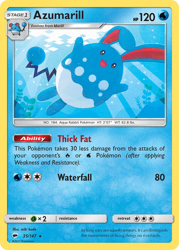 Azumarill - 035/147 (SM:BUS) Rare - Near Mint