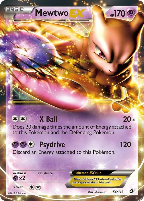 Mewtwo EX - 54/113 (LTR) Ultra Rare - Near Mint Holofoil