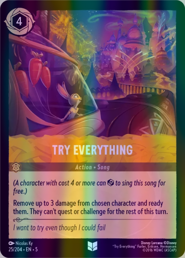 Try Everything (Shimmering Skies 025/204) Uncommon - Near Mint Cold Foil