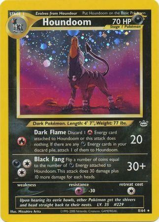 Houndoom - 08/64 (N3) Holo Rare - Near Mint Unlimited Holofoil