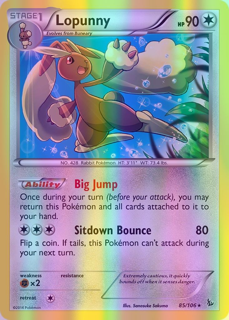 Lopunny - 085/106 (FLF) Rare - Near Mint Reverse Holofoil