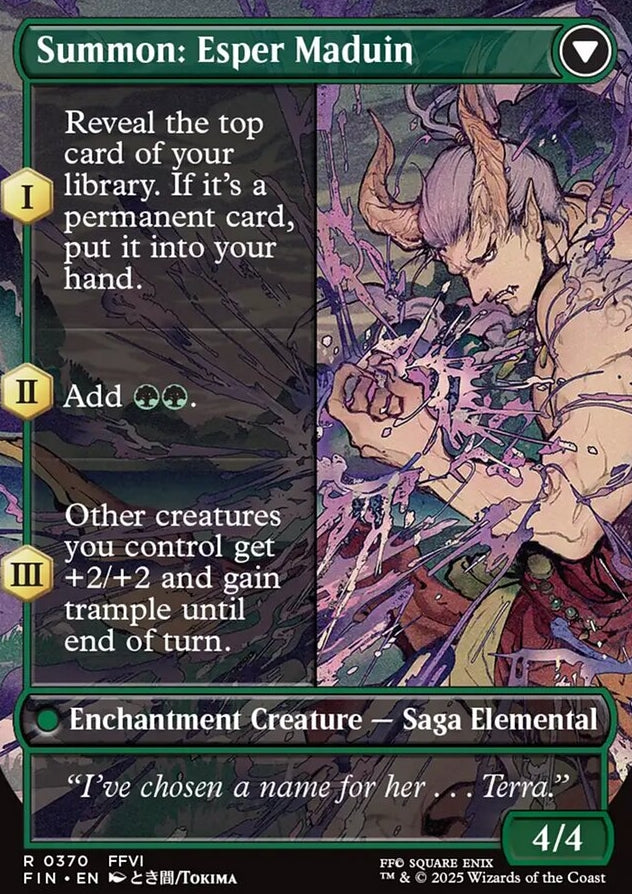 Esper Origins // Summon: Esper Maduin [ #0370 Borderless Alternate Art ] (FIN-R)