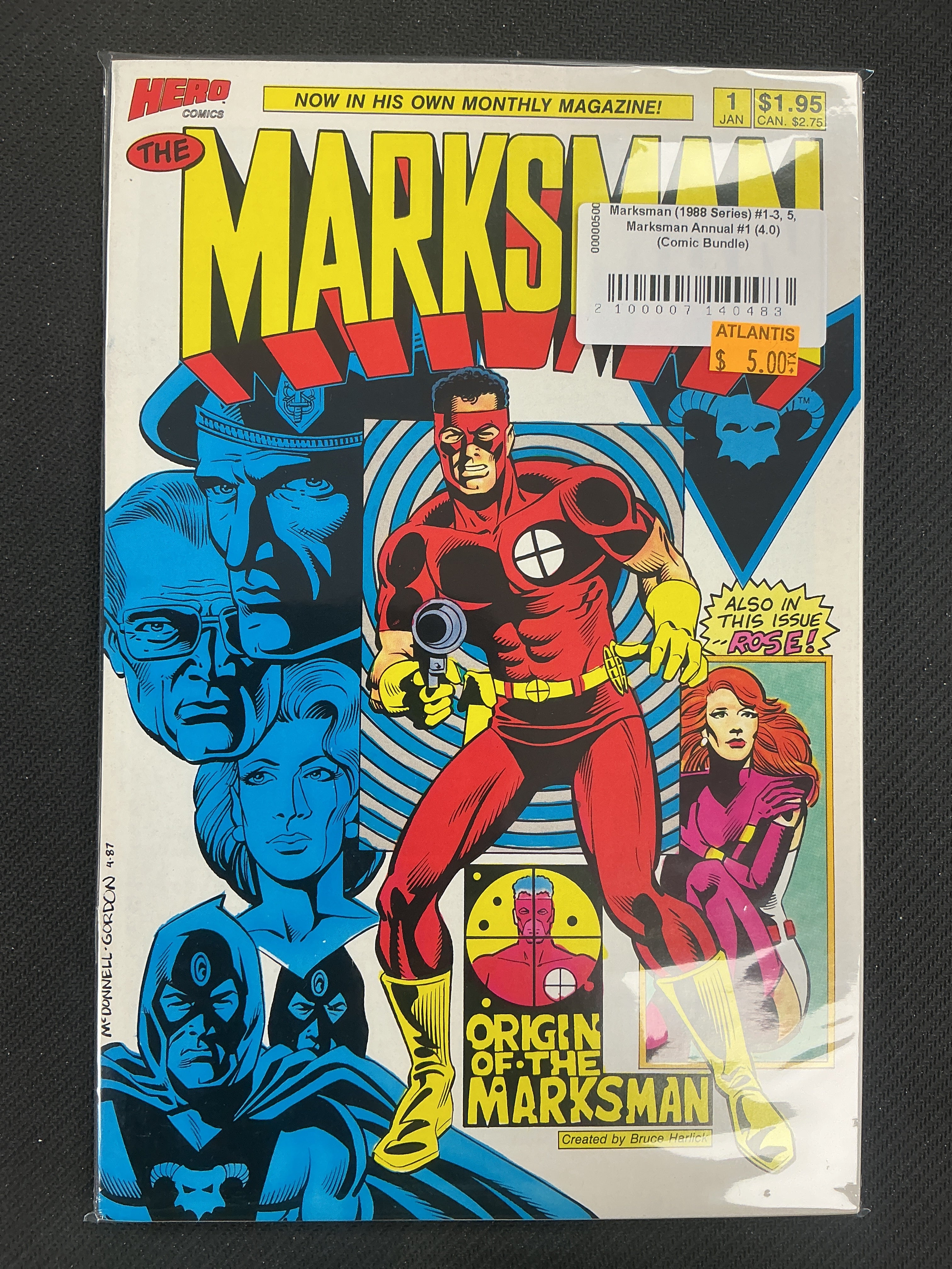 Marksman (1988 Series) #1-3, 5, Marksman Annual #1 (4.0) (Comic Bundle)