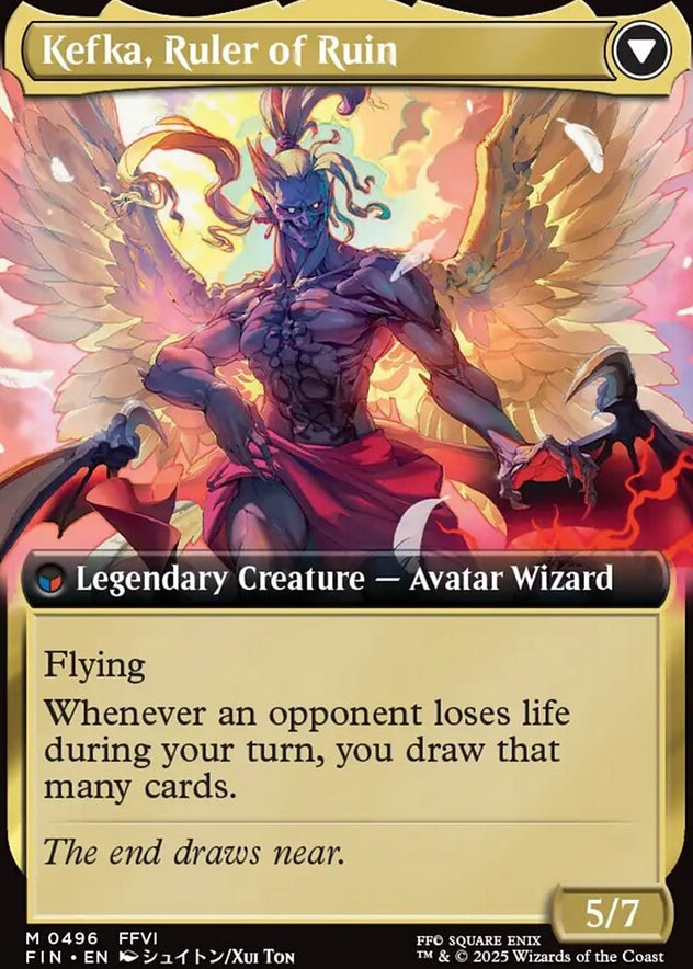 Kefka, Court Mage // Kefka, Ruler of Ruin [ #0496 Extended Art ] (FIN-M)