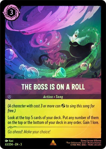 The Boss is on a Roll (Into the Inklands 063/204) Rare - Near Mint Cold Foil