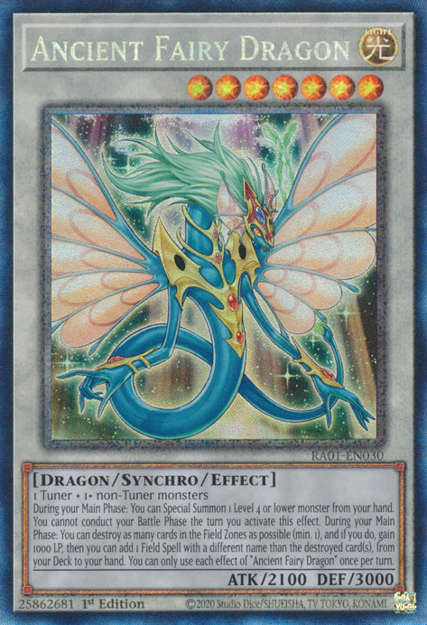 Ancient Fairy Dragon (RA01-EN030) Prismatic Collector’s Rare - Near Mint 1st Edition