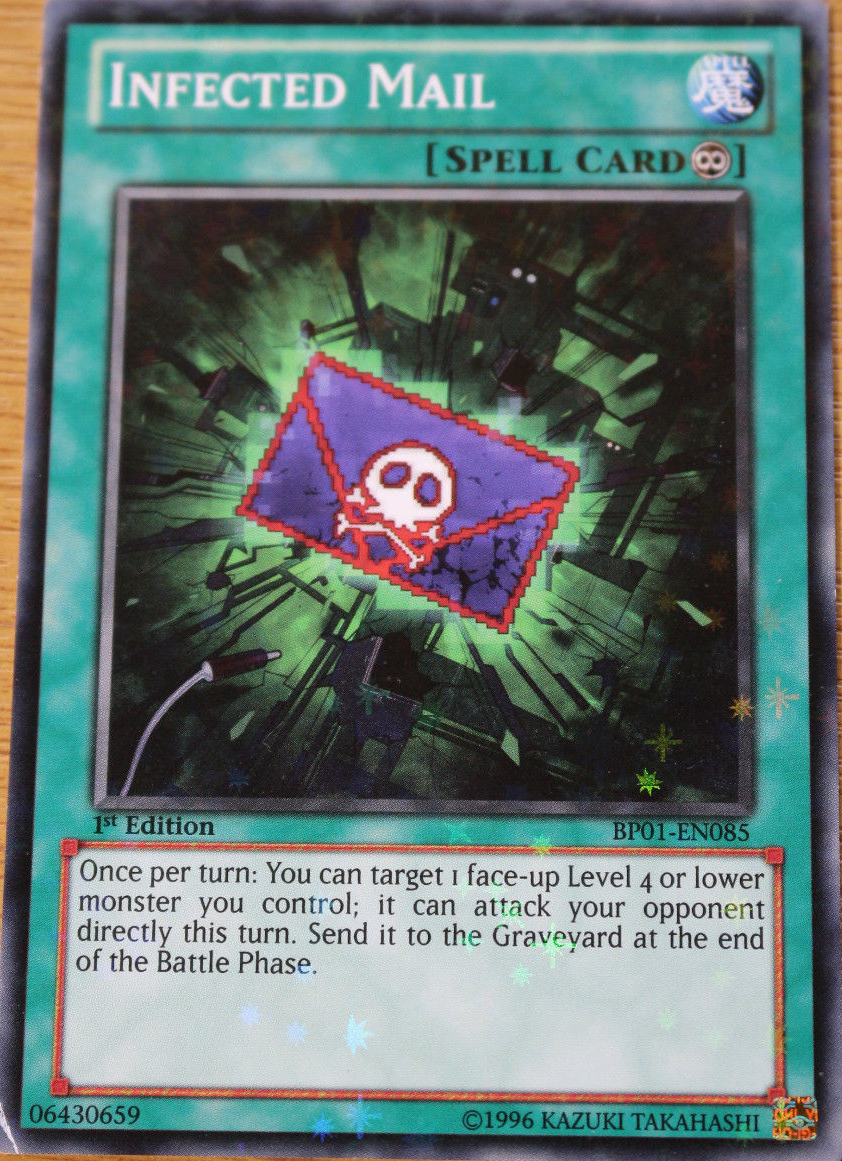 Infected Mail (Starfoil) (BP01-EN085) Starfoil Rare - Near Mint 1st Edition