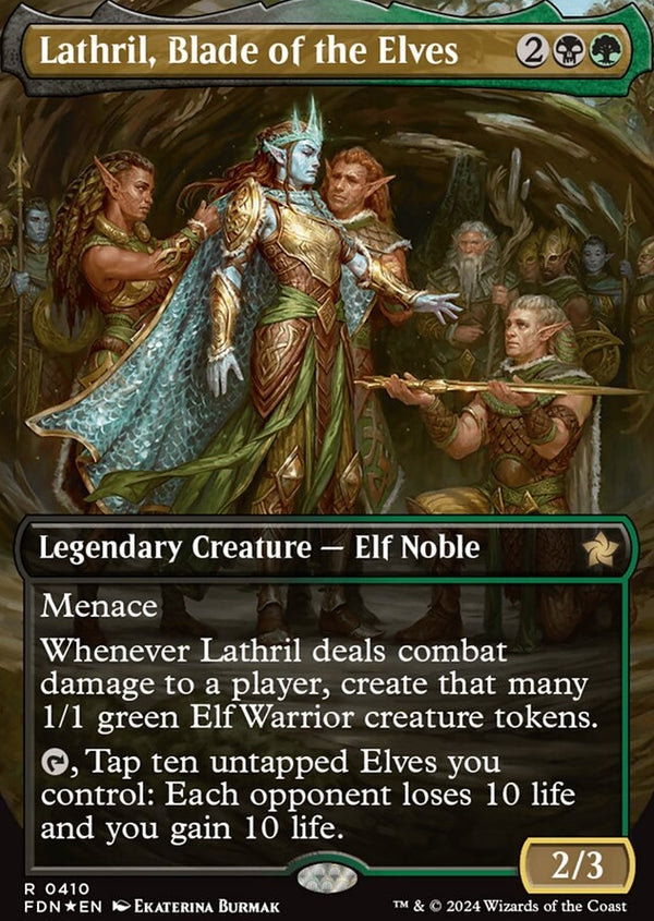 Lathril, Blade of the Elves [#0410 Mana Foil] (FDN-R)